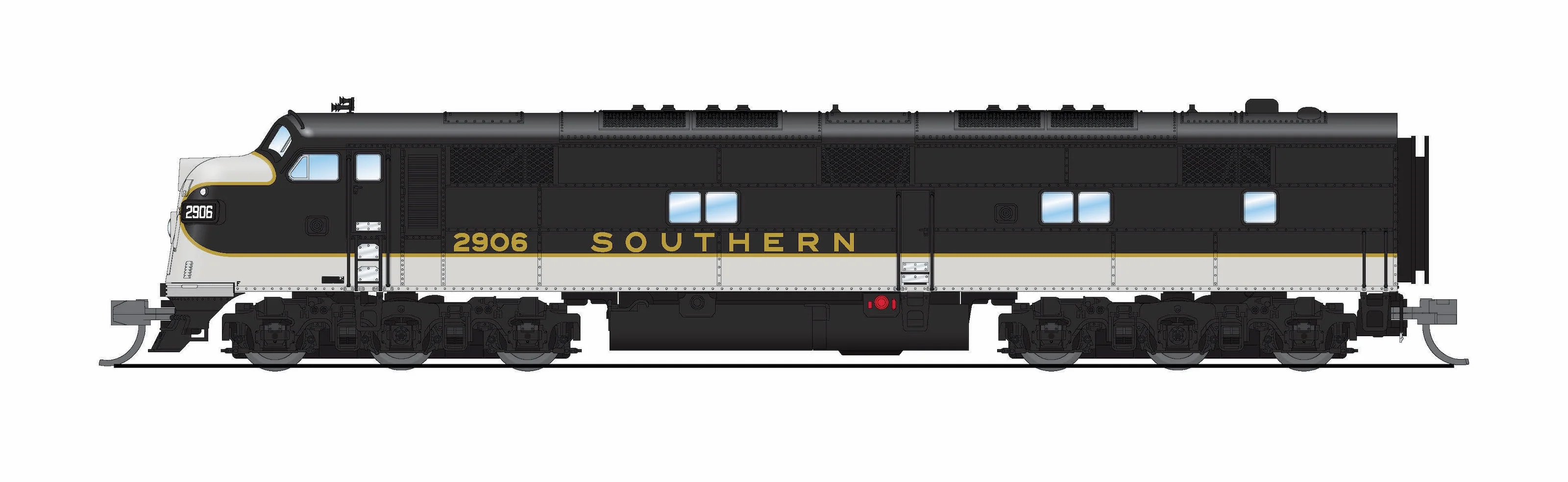 10233 EMD E7A, SOU 2914, Black Tuxedo Scheme, Paragon4 Sound/DC/DCC, N - Image 8
