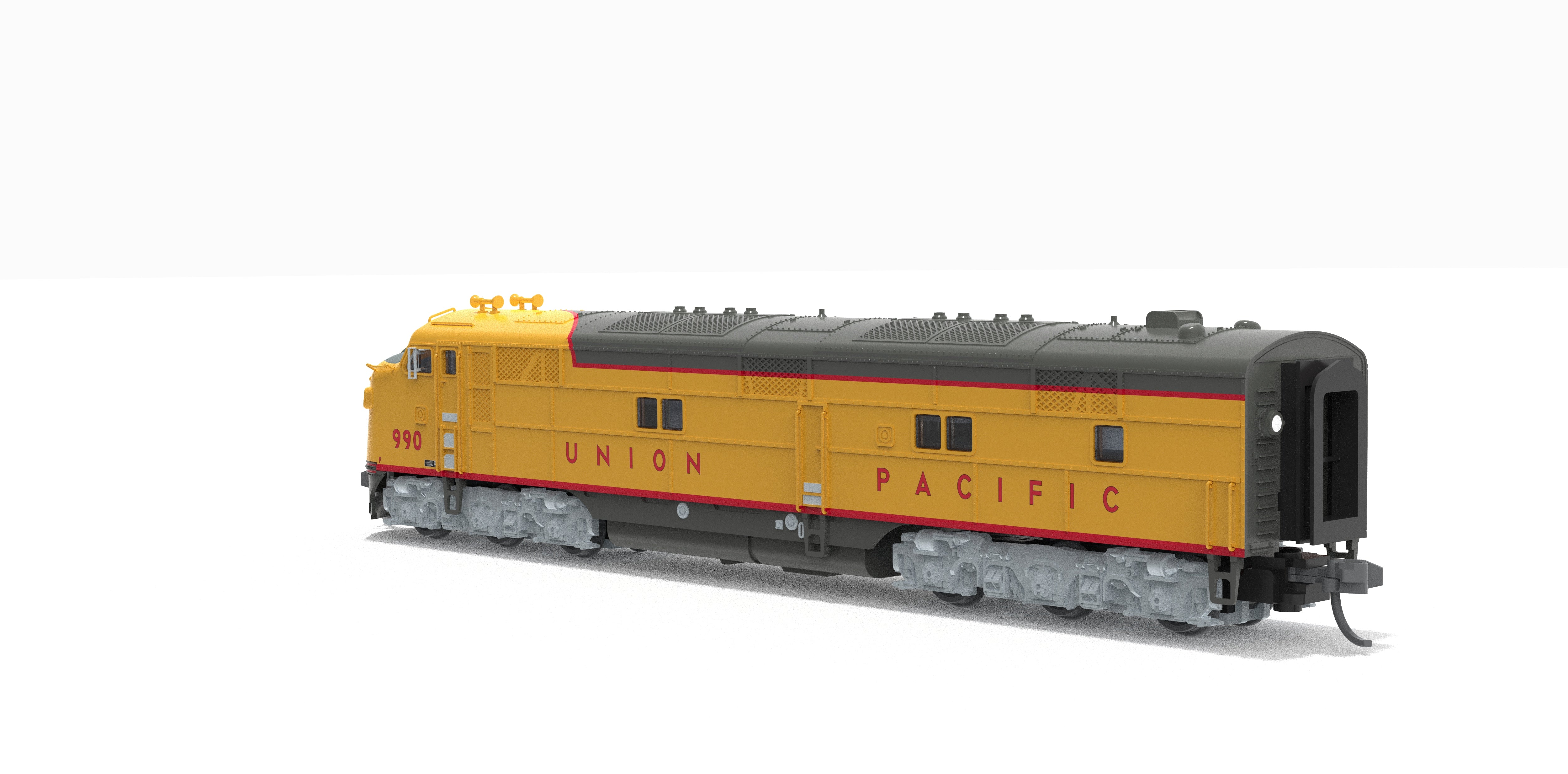 10240 EMD E7A, UP 989, Yellow & Gray, 1960's Appearance, No-Sound / DCC-Ready, N - Image 4
