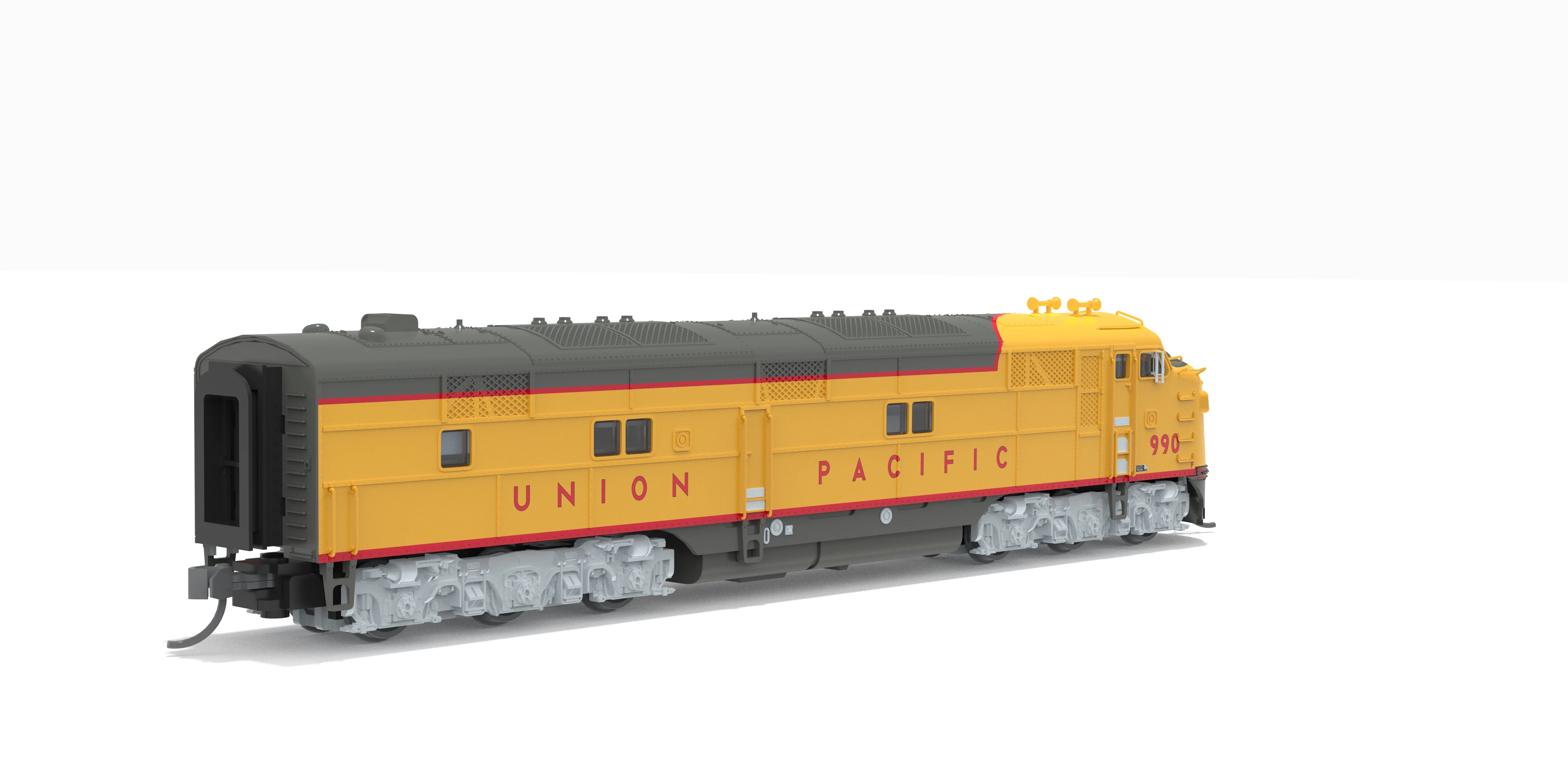 10240 EMD E7A, UP 989, Yellow & Gray, 1960's Appearance, No-Sound / DCC-Ready, N - Image 5