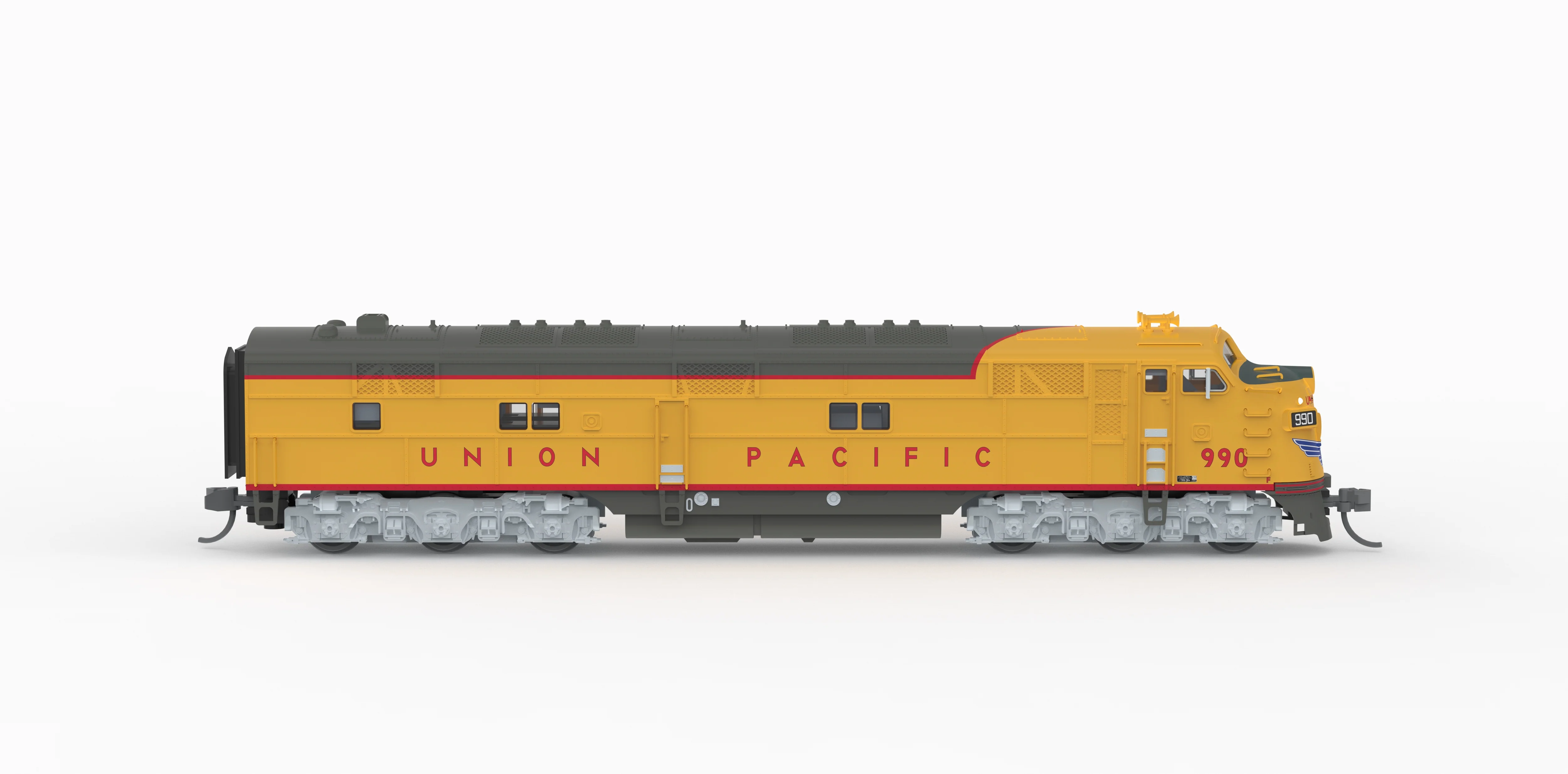 10240 EMD E7A, UP 989, Yellow & Gray, 1960's Appearance, No-Sound / DCC-Ready, N - Image 6