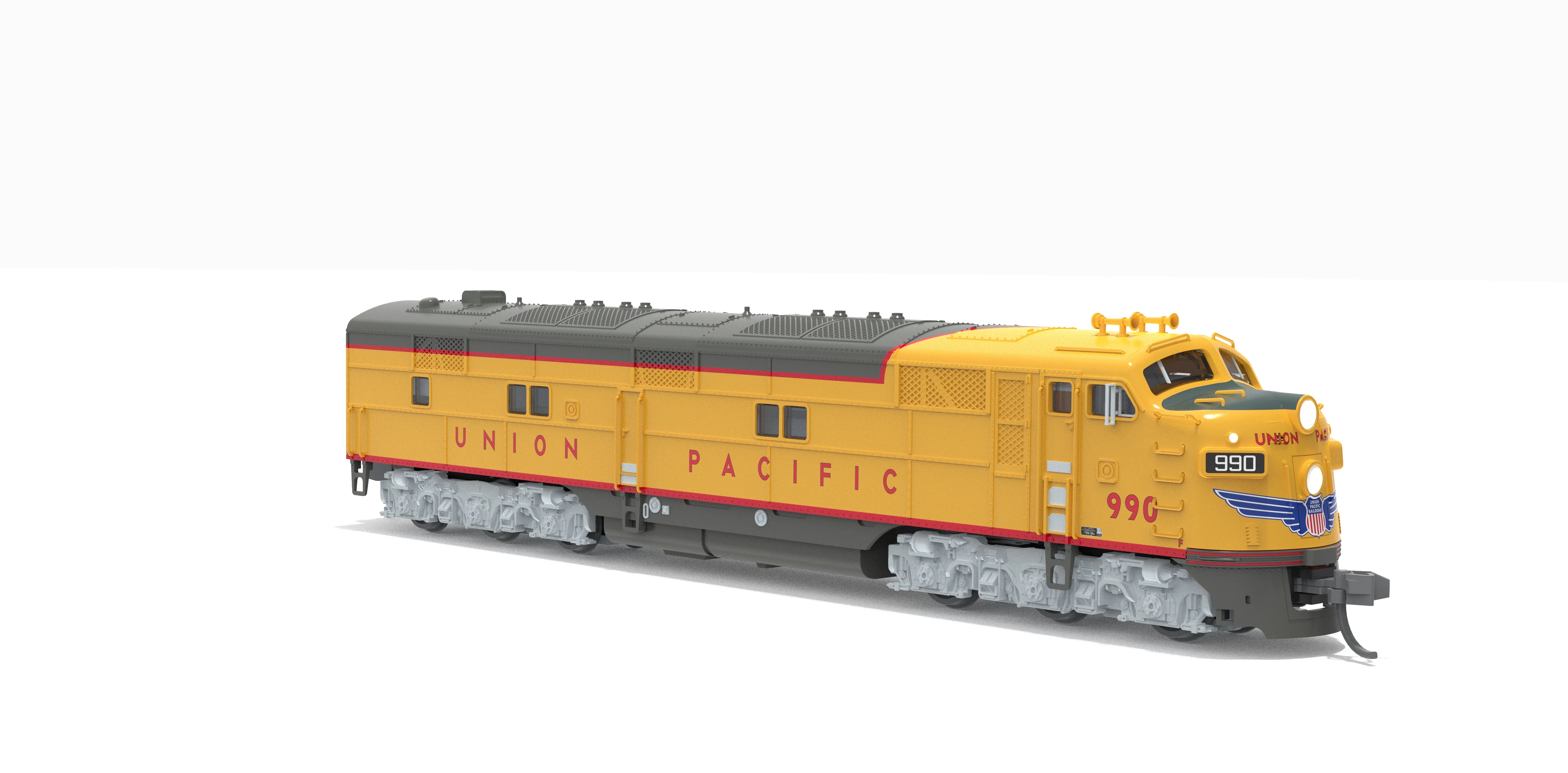 10240 EMD E7A, UP 989, Yellow & Gray, 1960's Appearance, No-Sound / DCC-Ready, N - Image 7