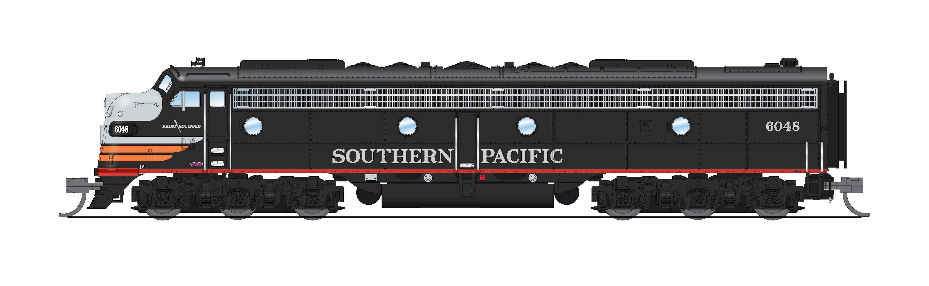 10303 EMD E9A, SP 6050, Black Widow Scheme, No-Sound / DCC-Ready, N - Image 8