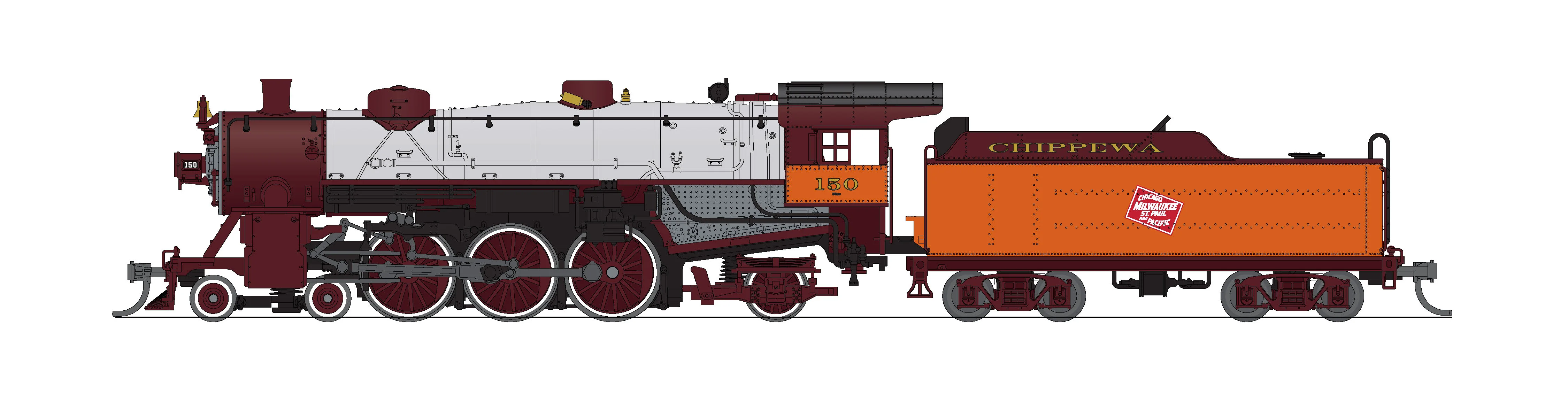10410 Light Pacific 4-6-2, MILW 150, Chippewa Scheme, No-Sound / DCC-Ready, N