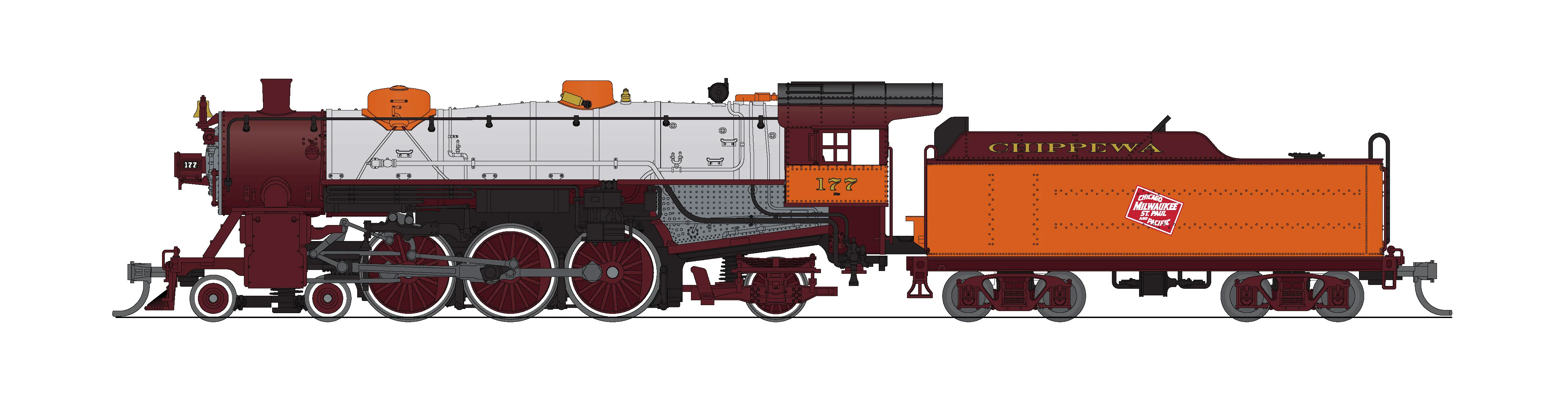 10411 Light Pacific 4-6-2, MILW 177, Chippewa Scheme, No-Sound / DCC-Ready, N